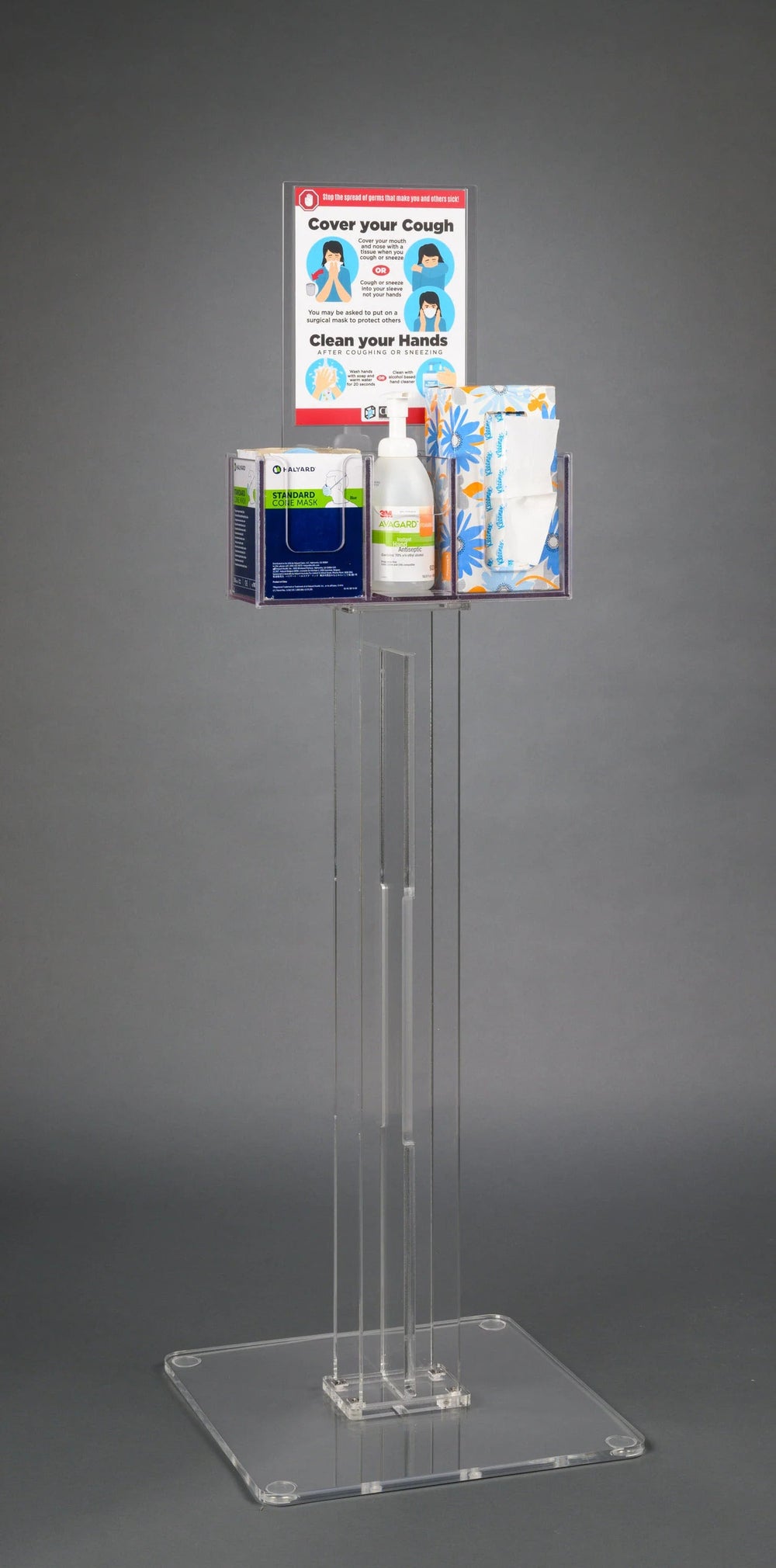 Respiratory Hygiene Station Q (AC Stand, RHS AC Stand Kit, DCL Sign)