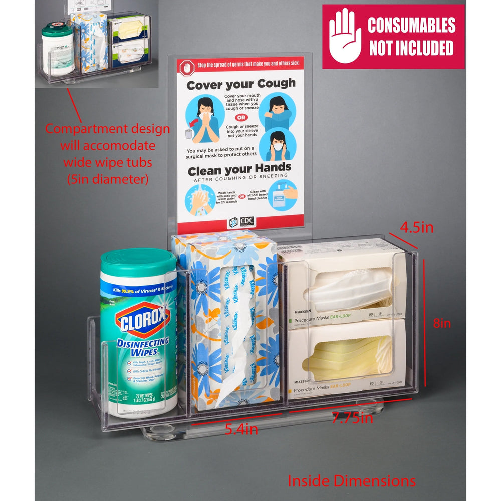 Respiratory Hygiene Station U (Countertop Base, Decal Sign)
