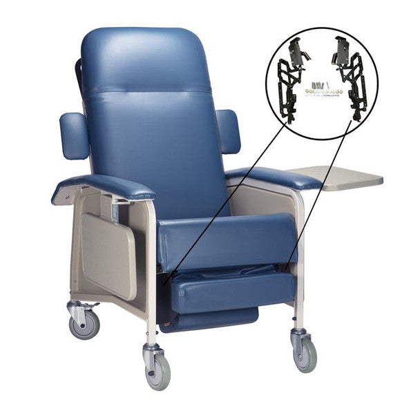 Geri Chair Leg Rest Mechanism, Black