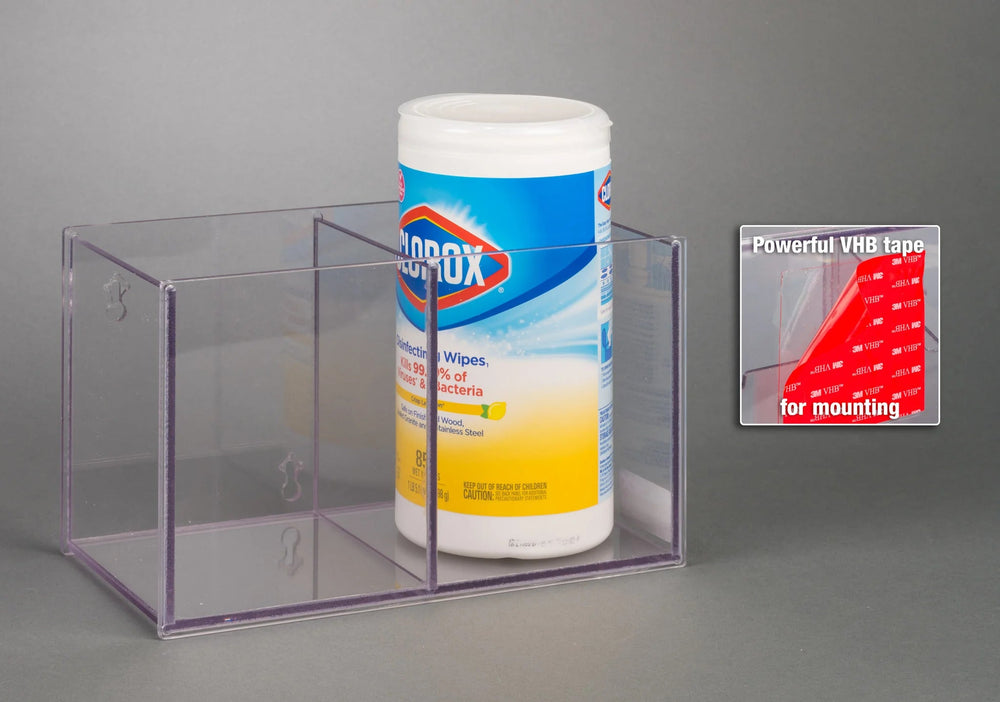 Sani/Clorox Wipe Holder-2 Pocket (VHB Tape)