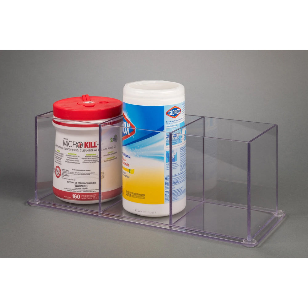 Sani/Clorox Wipe Holder-3 Pocket Countertop (Bump)