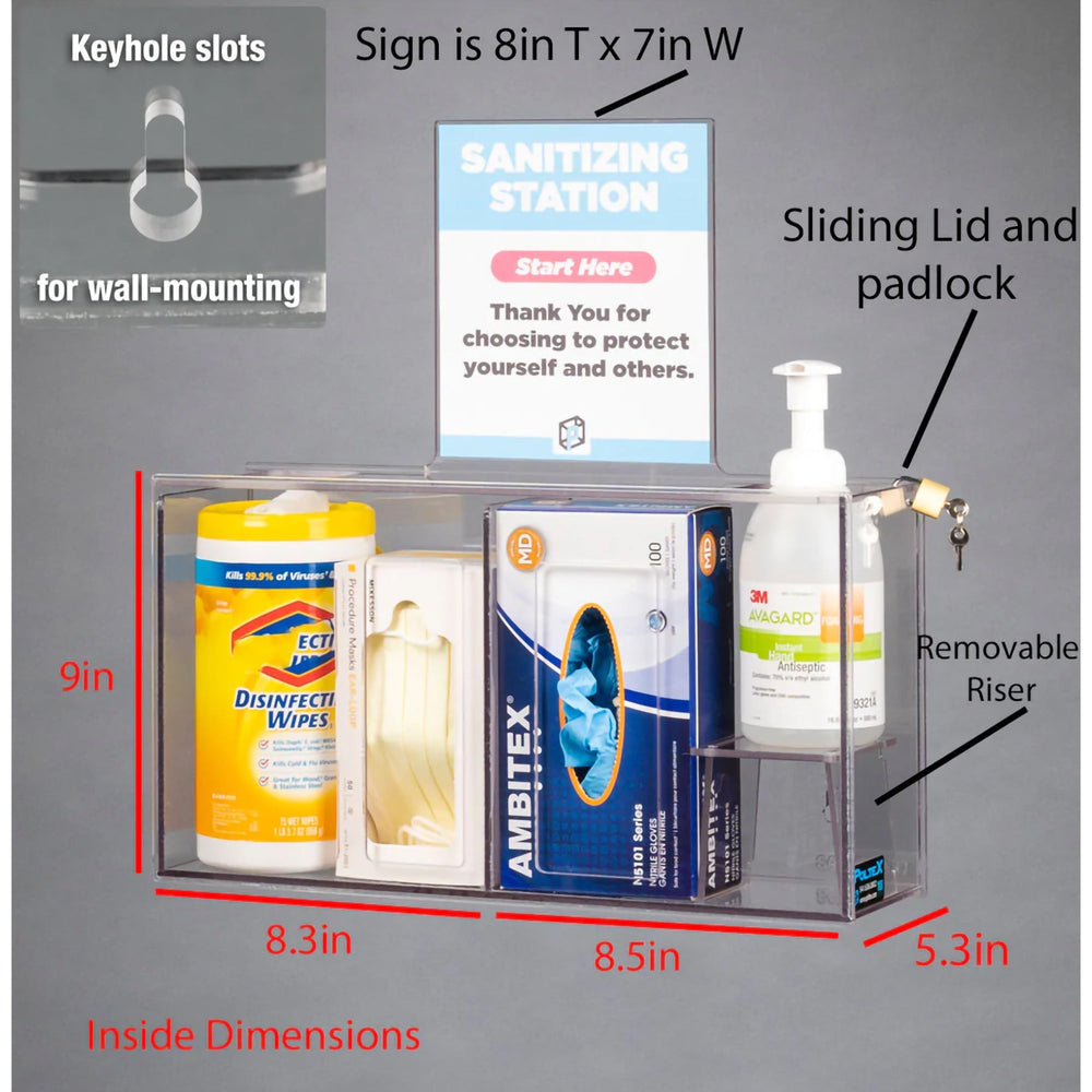 Sanitizing Station-4 Position (Riser, Padlock,Wall Mount)