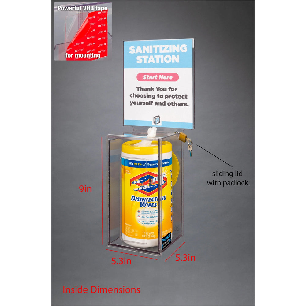 Sanitizing Station-1 Position (Riser, Padlock, VHB TAPE)