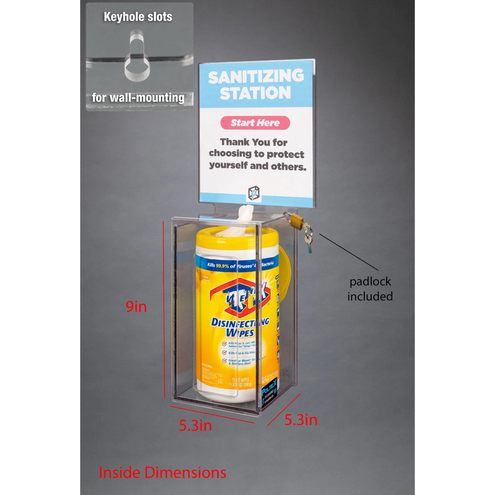 Sanitizing Station-1 Position (Riser, Padlock, Wall Mount)
