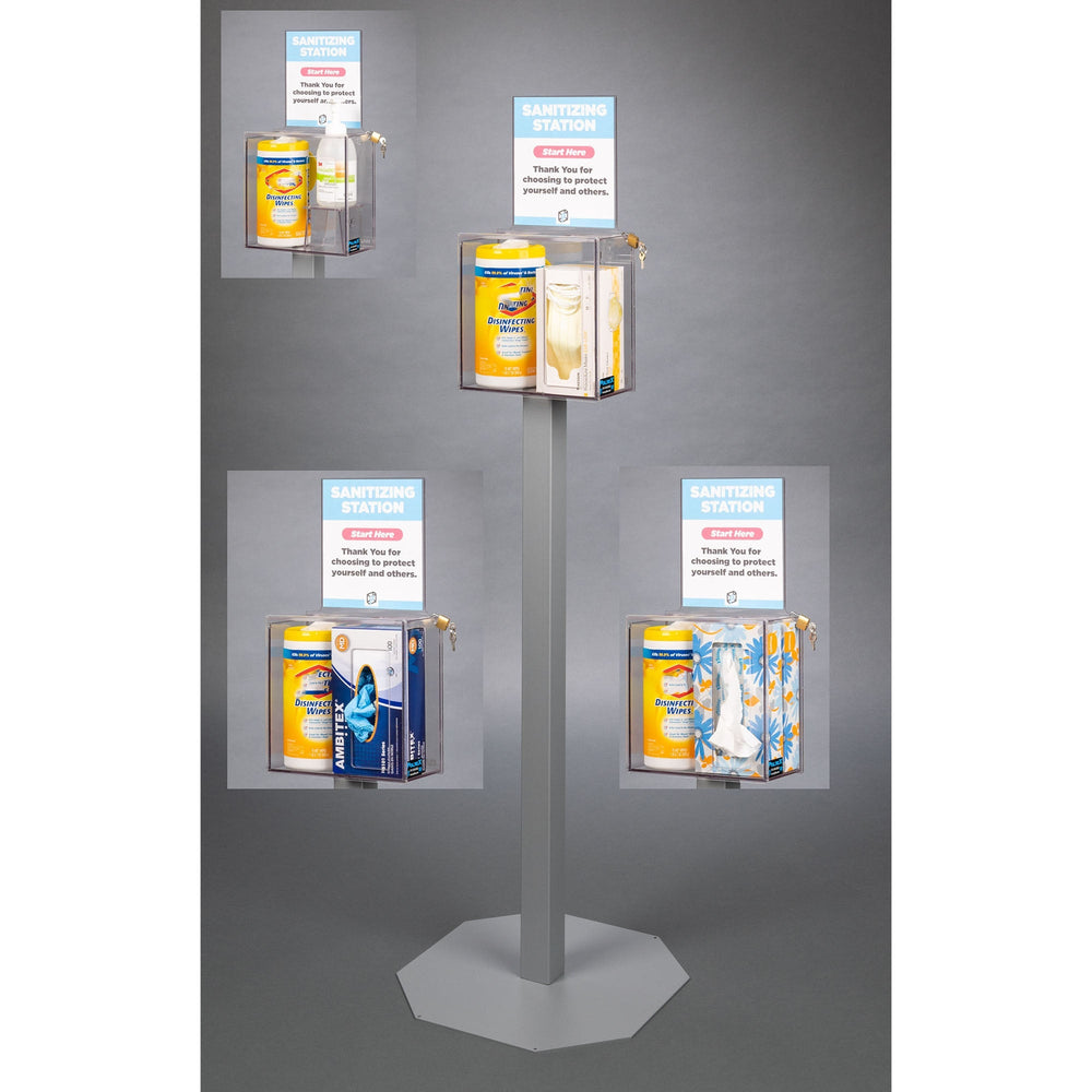 Sanitizing Station-2 Position (Riser, Padlock, 2STL, 2STL Kit)