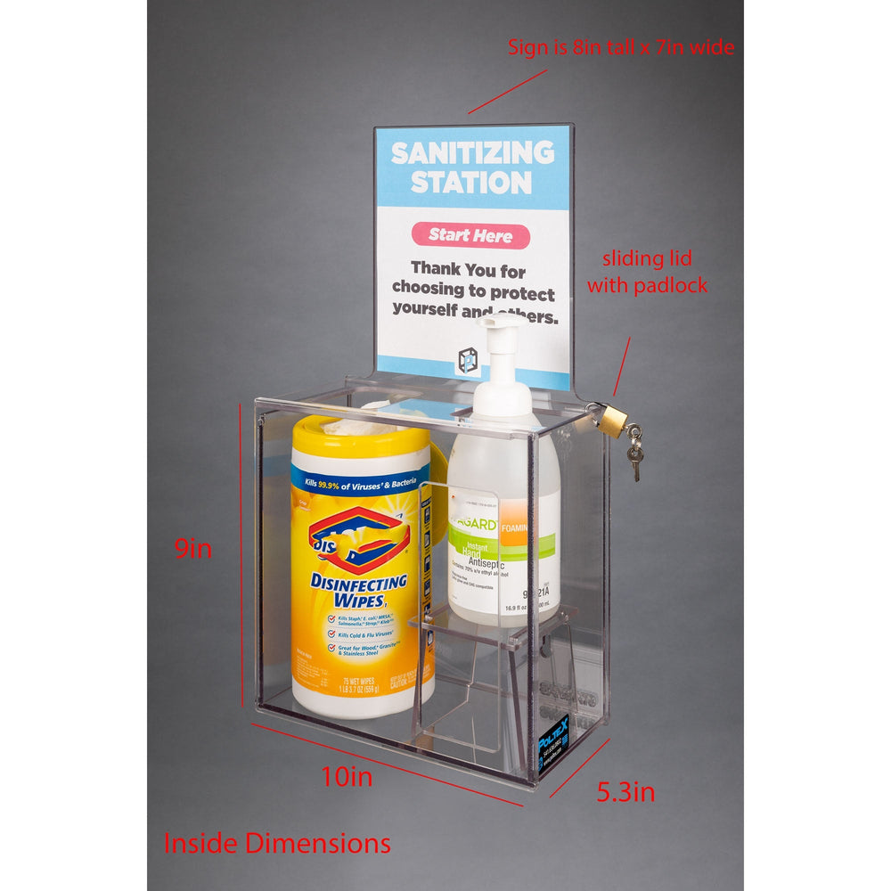 Sanitizing Station-2 Position (Riser, Padlock,Wall Mount)