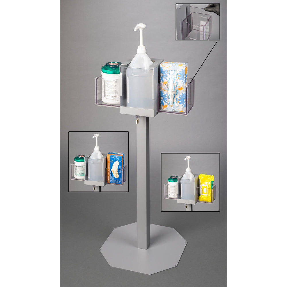 Gallon Hand Sanitizer Multi Station-Locking (GALLONLCK, 2STL28 Stand, 2STL Kit, Padlock)