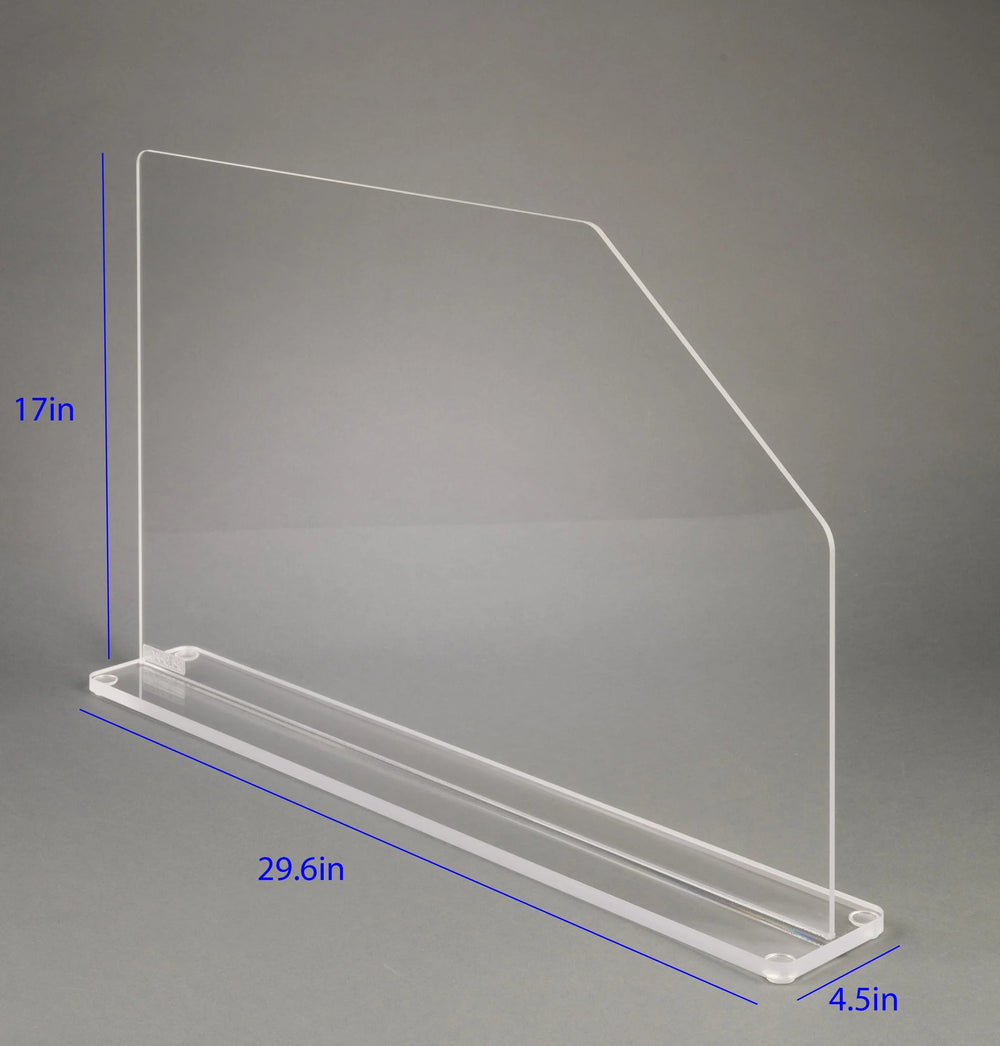 Free-standing Acrylic Splash Shield-17Tx29.6W (Bump)
