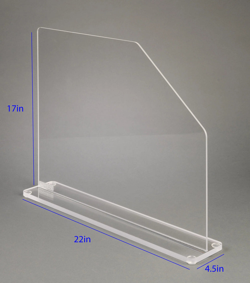 Free-standing Acrylic Splash Shield-17Tx23.6W (Bump)