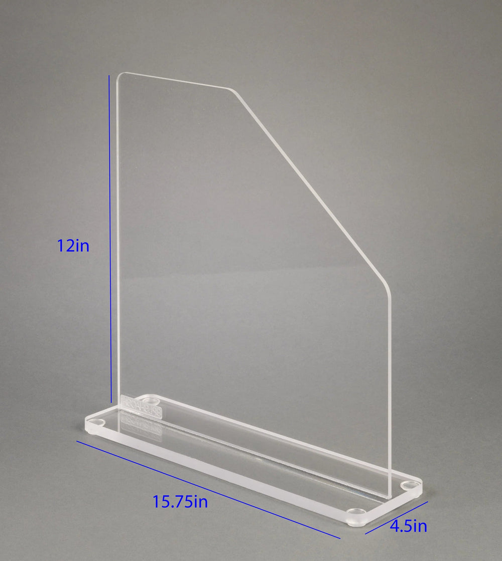 Free-standing Acrylic Splash Shield-12Tx15.75W (Bump)