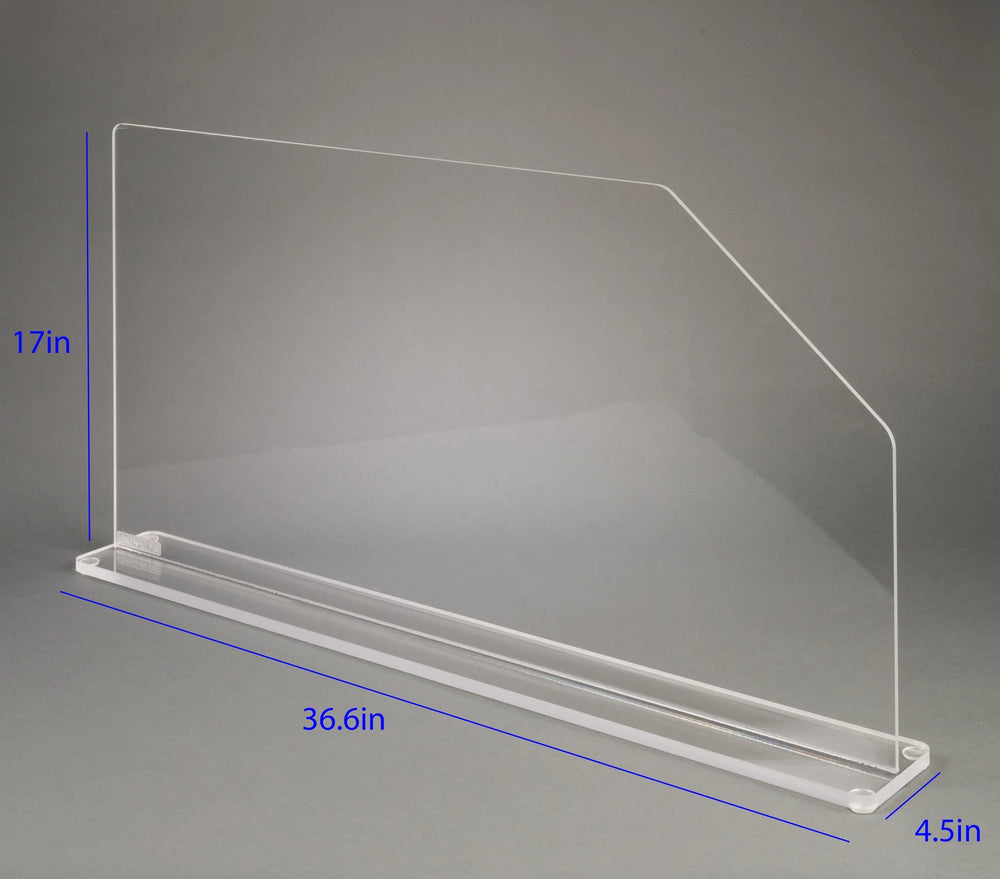 Free-standing Acrylic Splash Shield-17Tx35.6W (Bump)