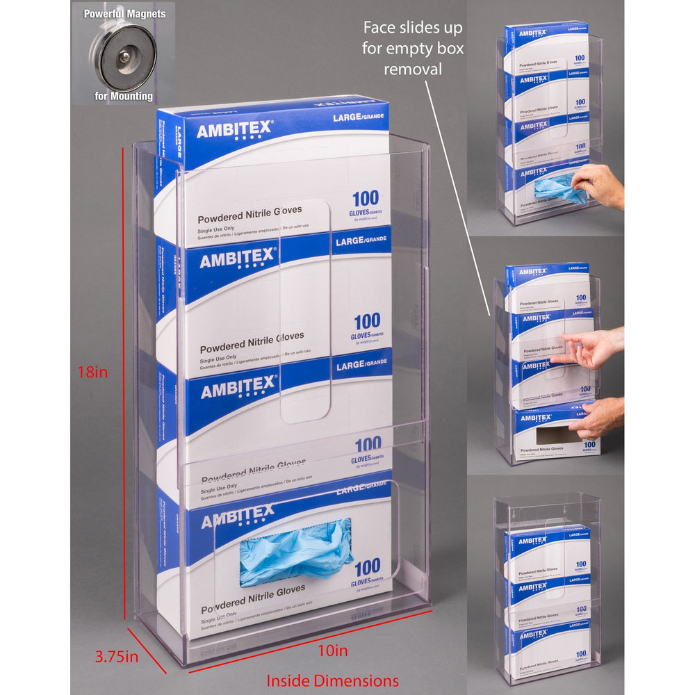 Visual Management Glove Box Holder-4 Box (Magnets 4)