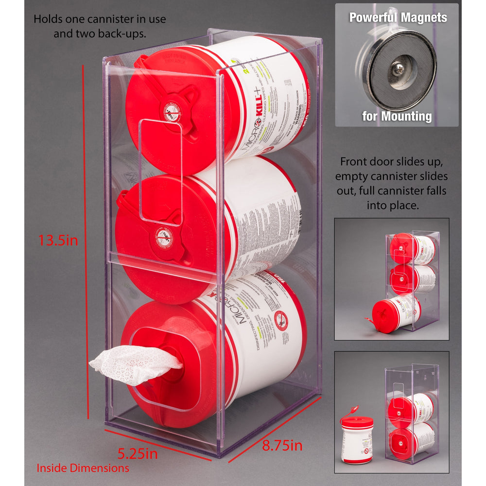 Visual Management Wipe Tub Dispenser (Magnets 4)