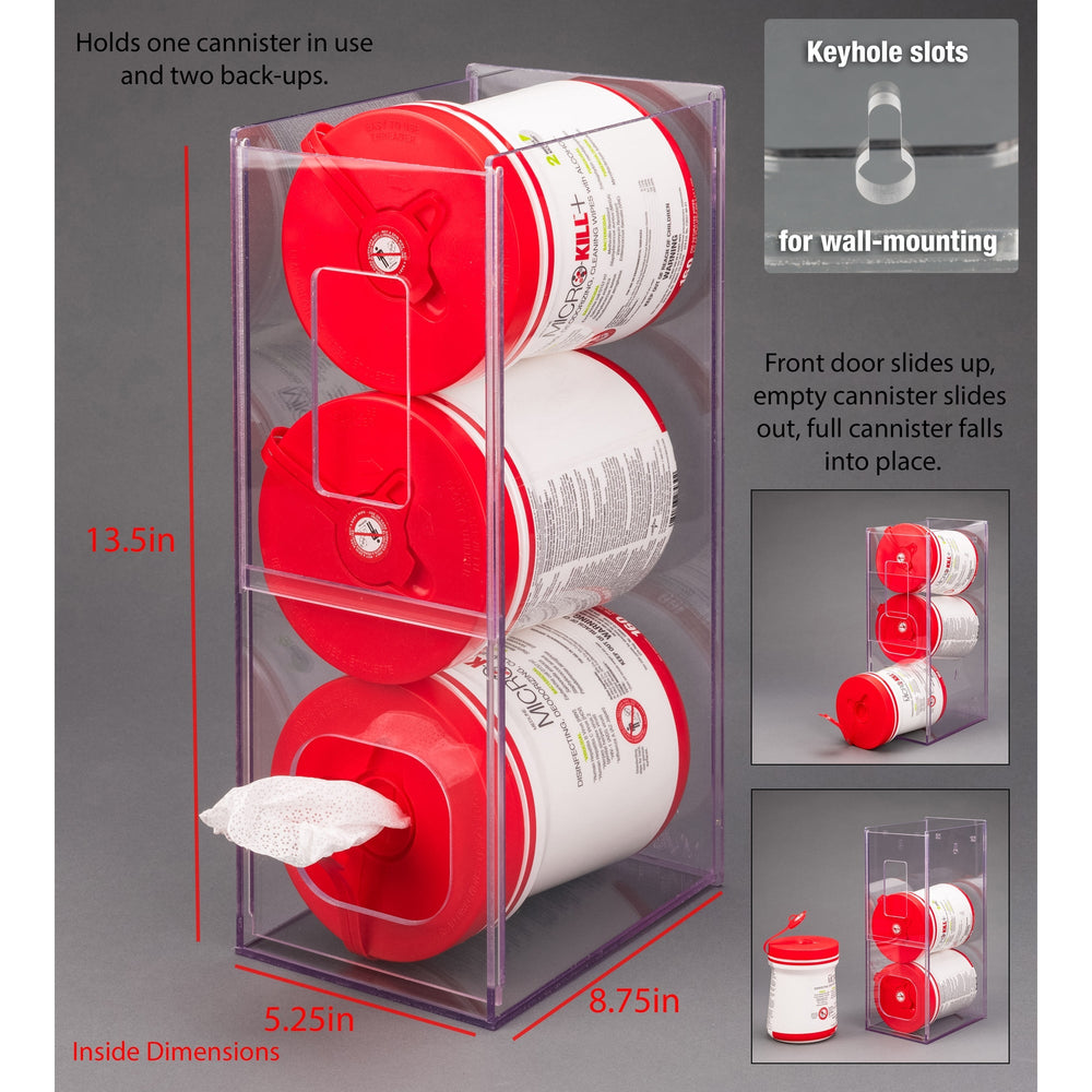 Visual Management Wipe Tub Dispenser (Wall Mount)