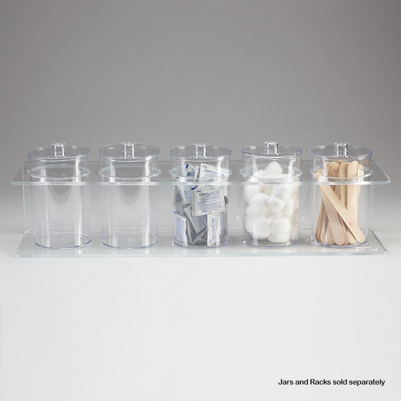 Health Care Logistics Clear Acrylic Rack for Plain Acrylic Jars Acrylic Jars