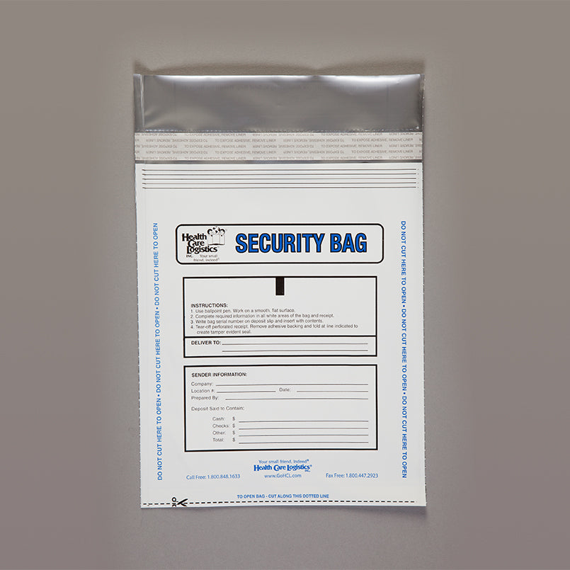 Health Care Logistics Standard Security Bags, 8 x 10