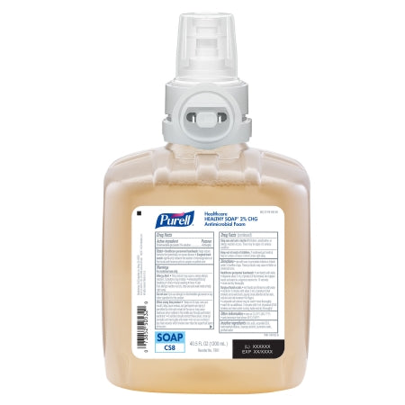 Antimicrobial Soap Purell® Healthy Soap™ Foaming 1,200 mL Dispenser Refill Bottle Unscented