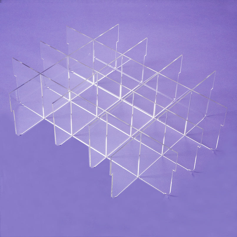 Health Care Logistics Clear Acrylic Divider Set for Deep Crash Cart Boxes for Metro Lifeline Cart
