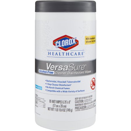 Clorox Healthcare® VersaSure™ Surface Disinfectant Cleaner Premoistened Wipe 85 Count Canister Disposable Scented NonSterile