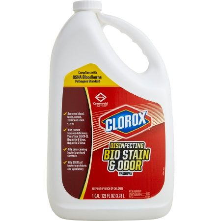 Clorox® Bio Stain & Odor Remover Surface Disinfectant Cleaner Refill Peroxide Based Liquid 128 oz. Jug Scented NonSterile
