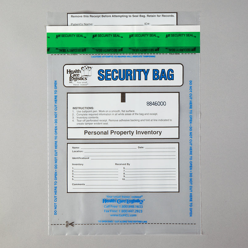 Health Care Logistics Alert Personal Property Bags - 250 per roll
