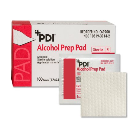 Alcohol Prep Pad PDI® 70% Strength Isopropyl Alcohol Individual Packet Sterile