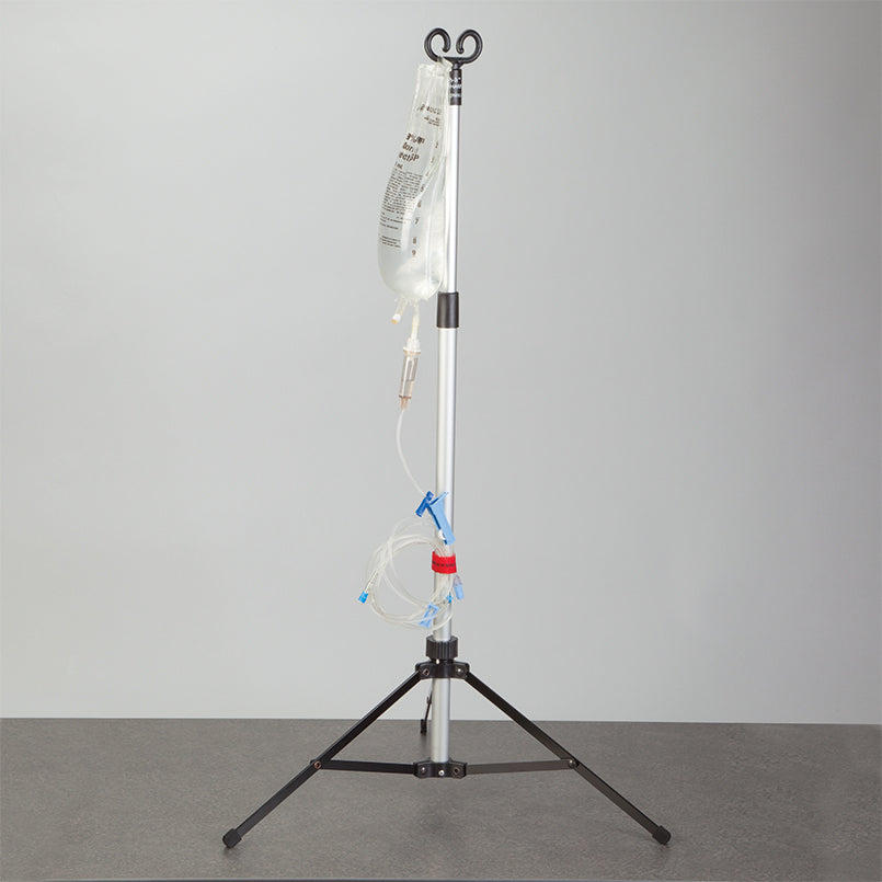 Health Care Logistics Portable IV Pole, 2-Hook