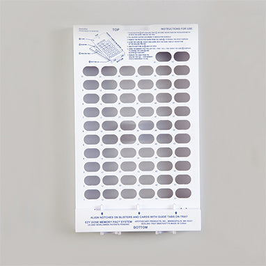 Health Care Logistics Plastic Sealing Tray for 62-Day Blister Cards