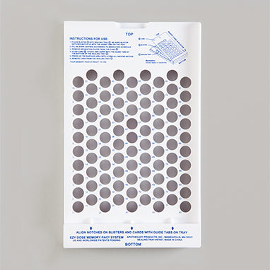 Health Care Logistics Plastic Sealing Tray for 90-Day Blister Cards
