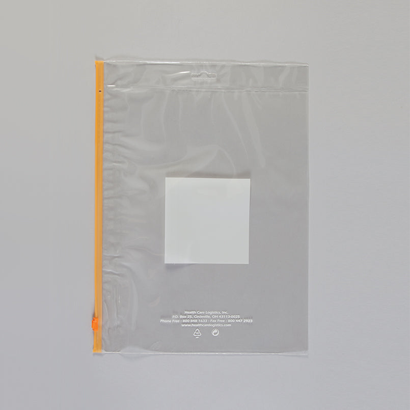 Color-Coded Slider Bags, 10 x 12 - White