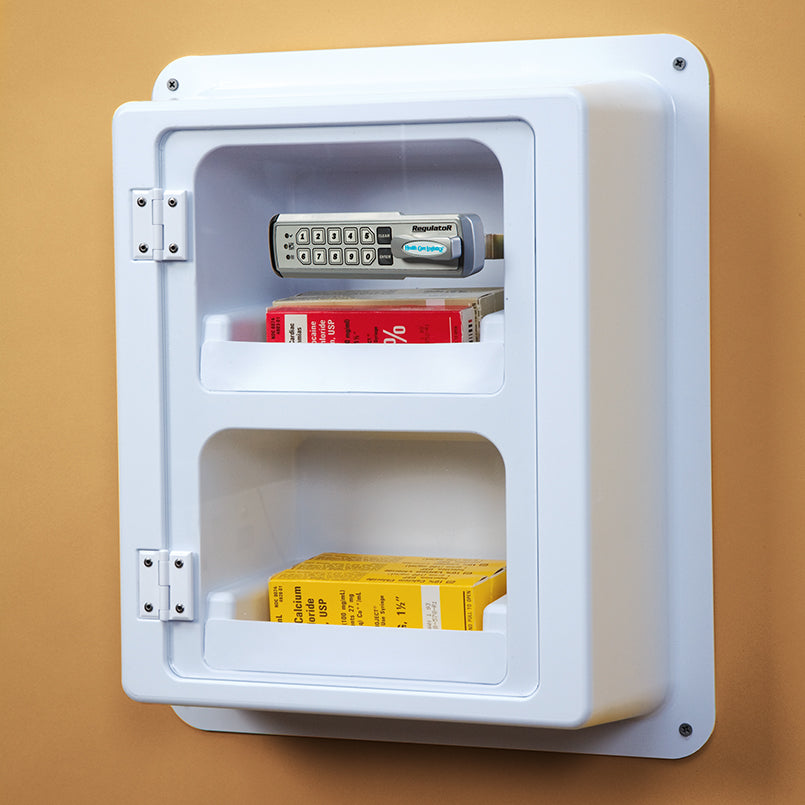 Health Care Logistics Easy-View Locking Wall Cabinet with Keyless Entry Digital Lock