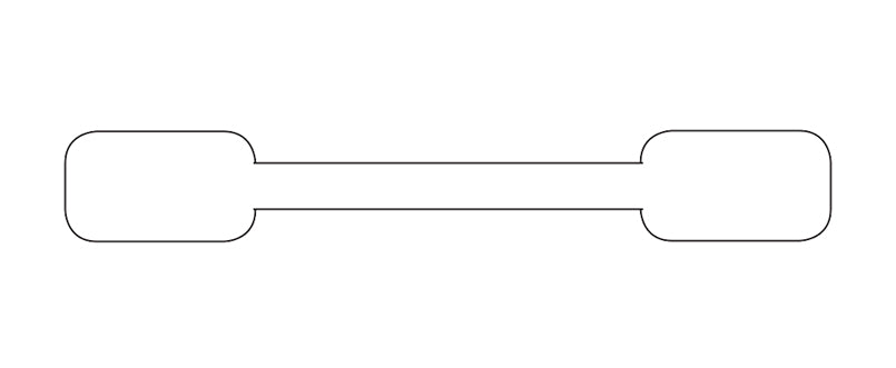 Blank White Labels - 3 "W x 7/16"H