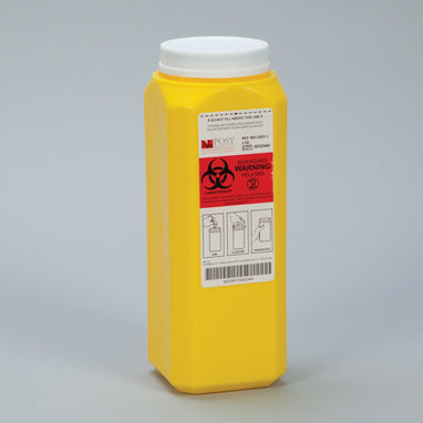Health Care Logistics Chemo Waste Container, 2-Quart