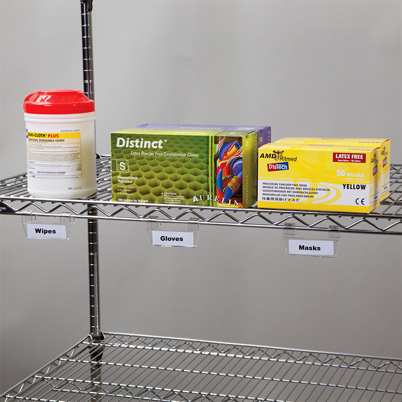Health Care Logistics Wire Shelf Tag Holders