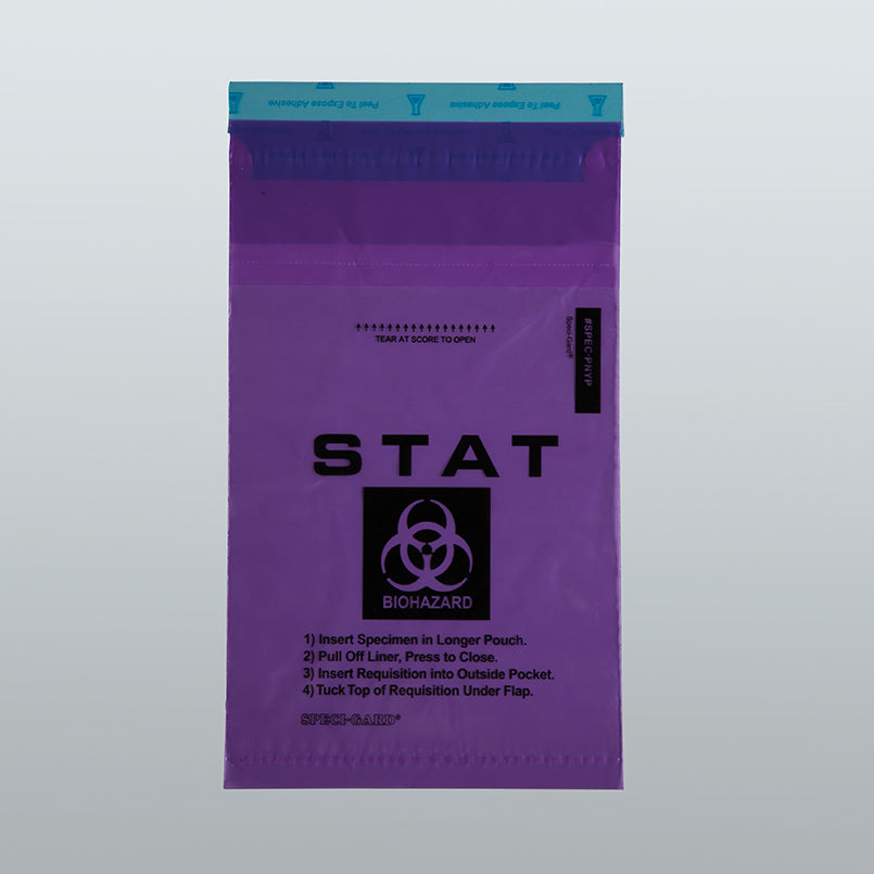 Health Care Logistics Biohazard STAT Bags, 6 x 10