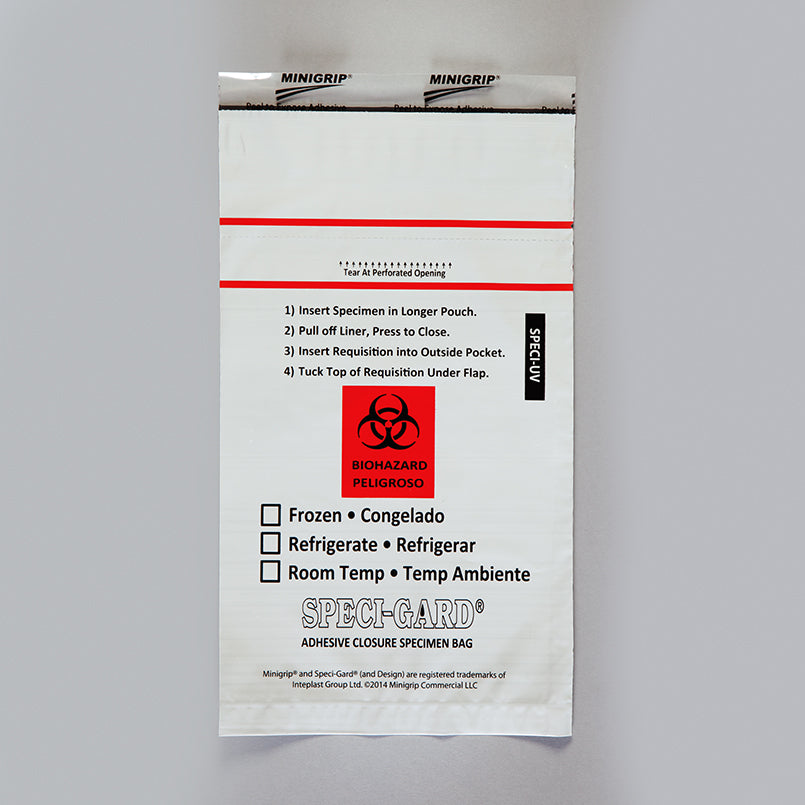 Health Care Logistics UV Blocking Specimen Transport Bags, 6 x 10