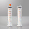 Oral Dispensers with Tip Caps, 35mL, Clear/Orange Markings, 100 Pack