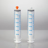 Oral Dispensers with Tip Caps, 60mL, Clear/Blue Markings, 25 Pack