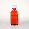 Amber Plastic Oval Medicine Bottles, 4 oz.