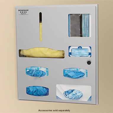 Health Care Logistics PPE Organizer, Powder-Coated Steel, Recessed