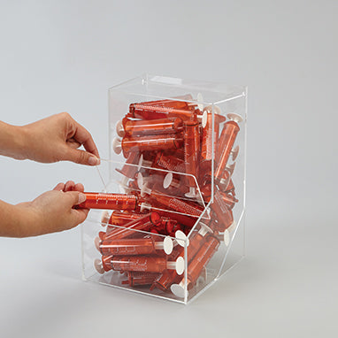 Health Care Logistics Hopper Bin w/ Hinged Lid
