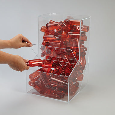 Health Care Logistics Hopper Bin w/ Hinged Lid