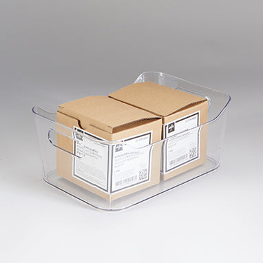Health Care Logistics Clear Plastic Storage Bin, 9½"W x 4¼"H x 6¾"D