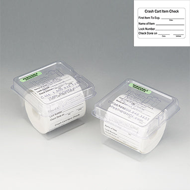 Health Care Logistics Crash Cart Item Check Labels