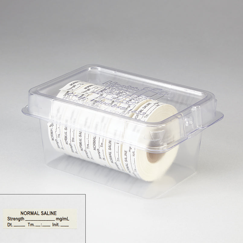 Health Care Logistics Normal Saline Medication Tape