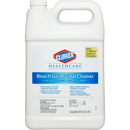 Clorox Healthcare® Bleach Germicidal Surface Disinfectant Cleaner Refill Germicidal Liquid 1 gal. Jug Fruity Floral Bleach Scent NonSterile