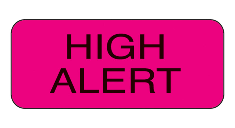 Health Care Logistics High Alert Labels
