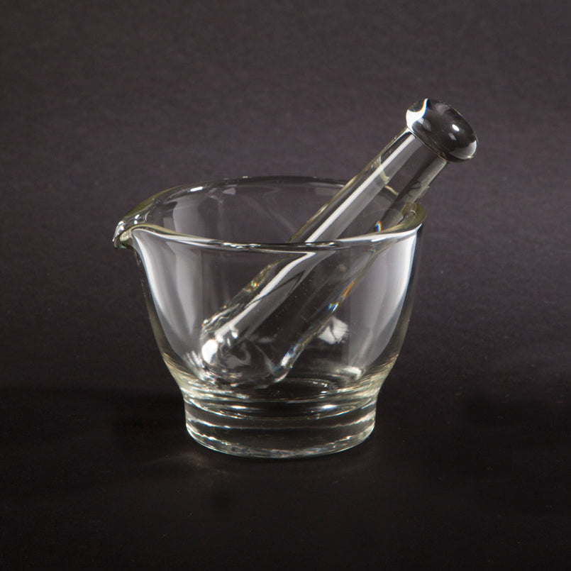 Health Care Logistics Flint Glass Mortar and Pestle Set, 2 oz