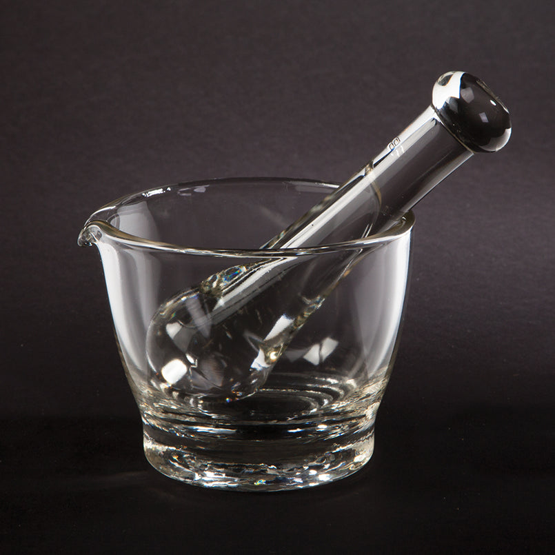 Health Care Logistics Flint Glass Mortar and Pestle Set, 8 oz