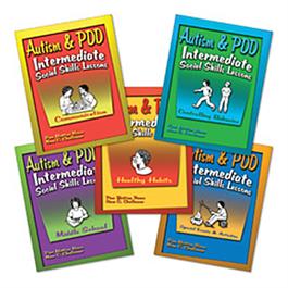 Autism & PDD Intermediate Social Skills Lessons: 5-Book Set